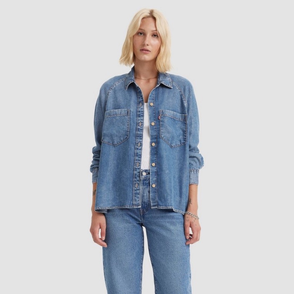 Levi's Women's Harrison Raglan Shirt - In Patches, Large